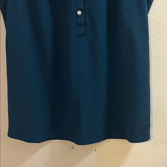 89th & Madison Teal Sleeveless Top - Picture 5 of 7